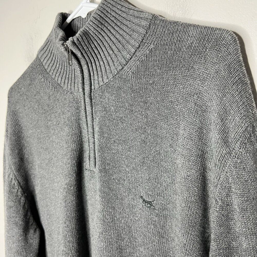 Rodd &‎ Gunn Sweater Mens Small Gray Cotton Knit Quarter Zip Pullover Casual - Picture 15 of 15